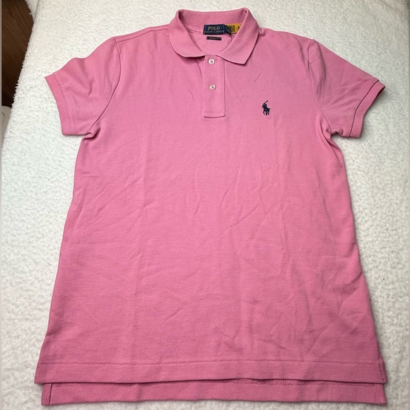 Polo Ralph Lauren Women’s Classic Fit Pink Short Sleeve Shirt sz S Casual - Picture 1 of 8